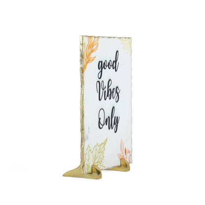 Good Vibes Only Marble Showpiece | 8 x 12 inches