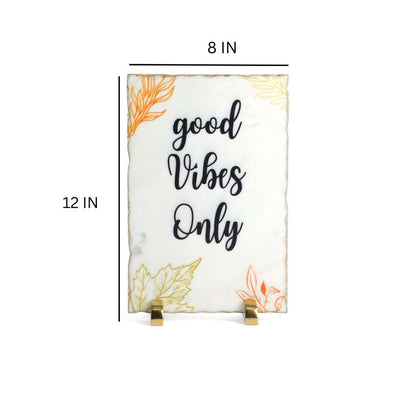 Good Vibes Only Marble Showpiece | 8 x 12 inches