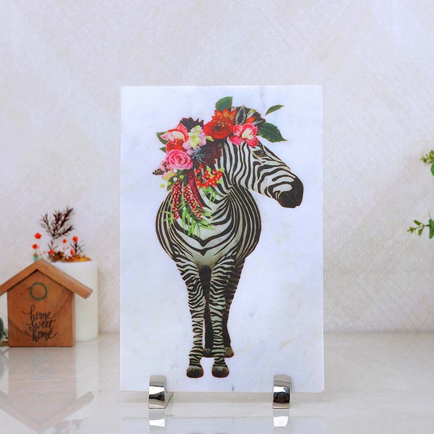 Artistic Zebra Showpiece | 8 x 12 inches