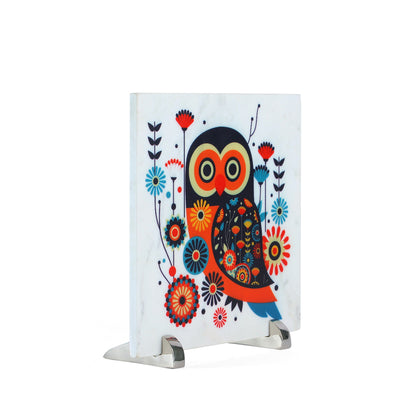 Vibrant Owl Showpiece | 10 x 10 inches