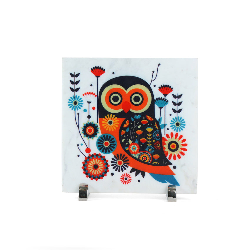 Vibrant Owl Showpiece | 10 x 10 inches