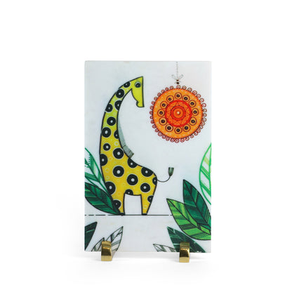 Vibrant Giraffe Showpiece | 8 x 12 inches