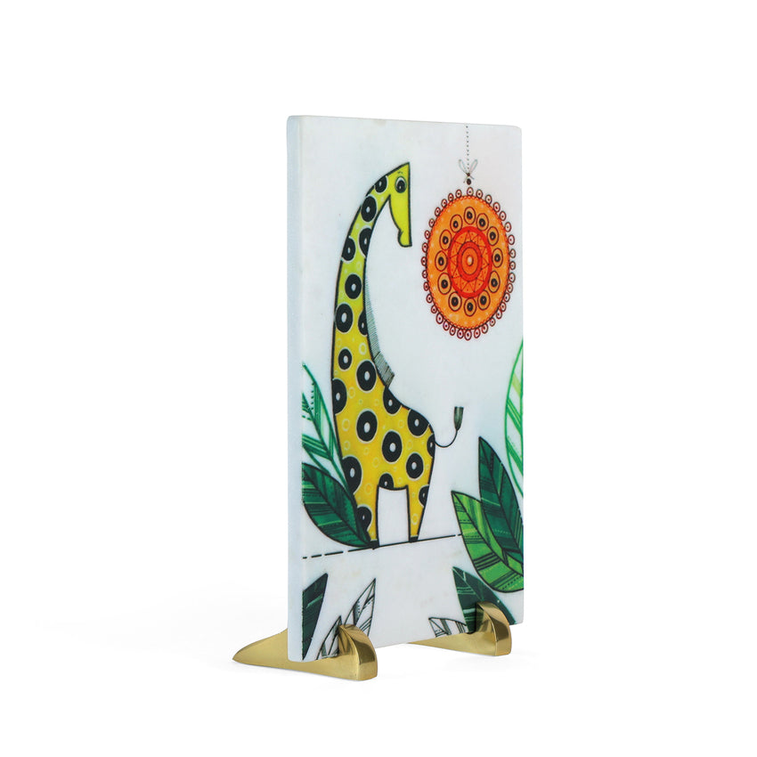 Vibrant Giraffe Showpiece | 8 x 12 inches