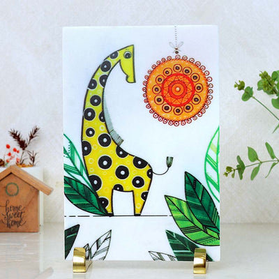 Vibrant Giraffe Showpiece | 8 x 12 inches