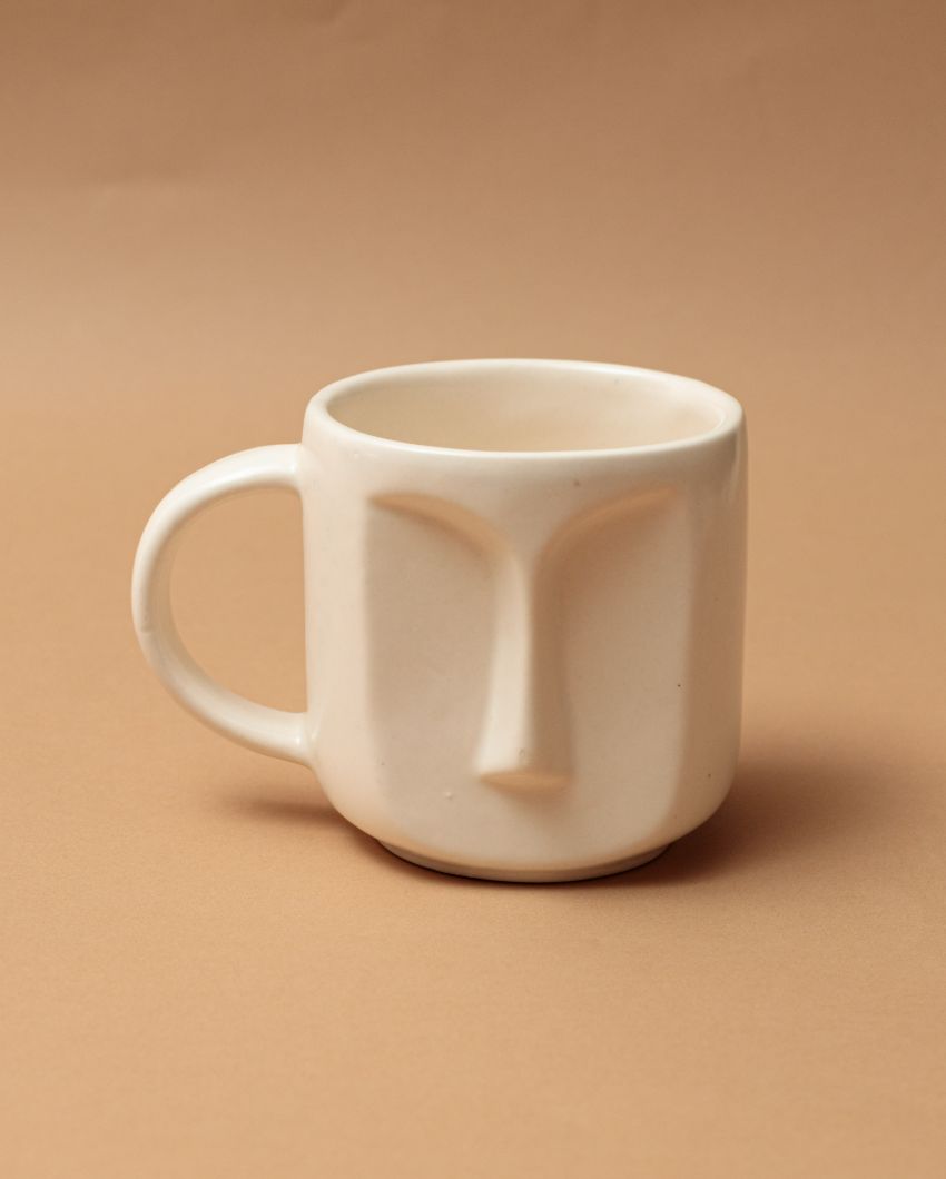 Face Design Ceramic Coffee Mug | 4 x 4 inches