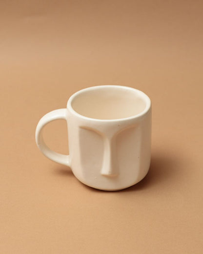 Face Design Ceramic Coffee Mug | 4 x 4 inches