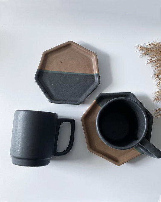Komae Ceramic Mug & Saucer Set