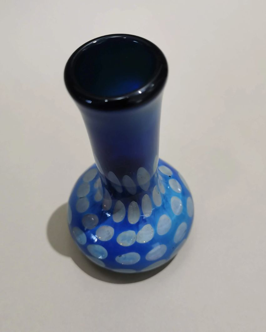 Blue Hues Murano Glass Style Vase