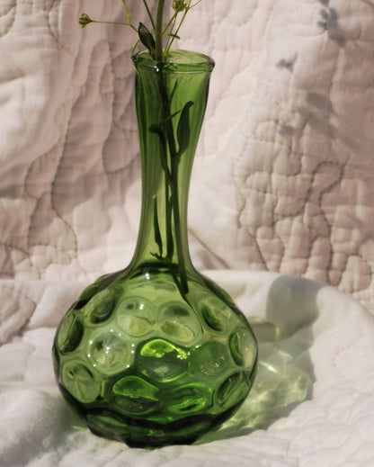 Antique Murano Glass Style Vase Green