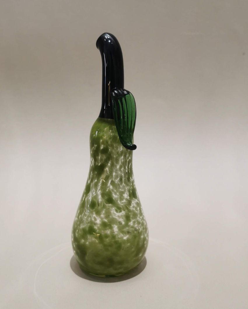 Murano Style Glass Splash Pear Art