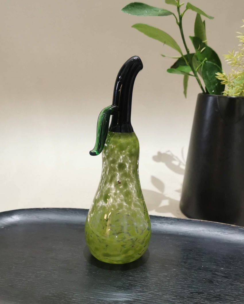 Murano Style Glass Splash Pear Art