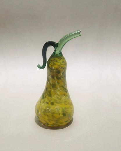 Murano Style Glass Splash Pear Art