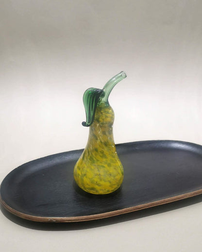 Murano Style Glass Splash Pear Art