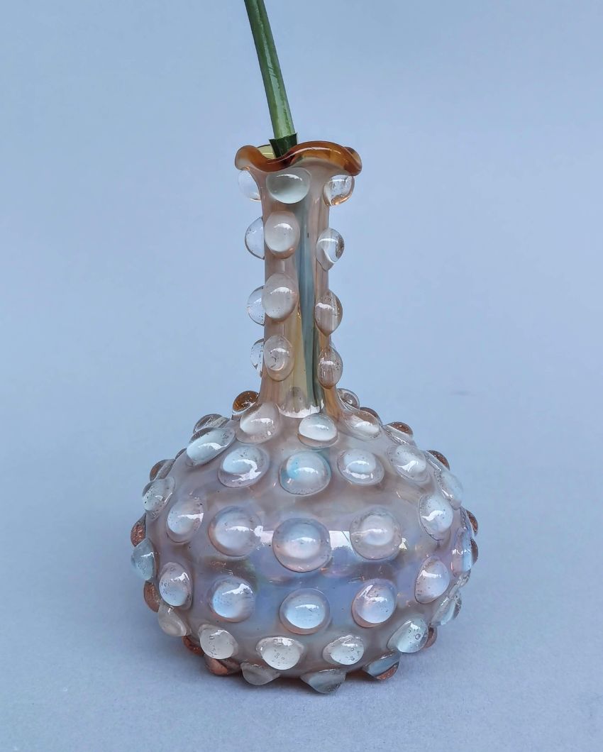 Earthy Bloom Murano Glass Style Vase