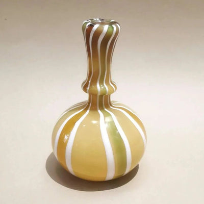 Muskmelon Murano Glass Style Vase | Earthy Hues | 3 x 5 inches