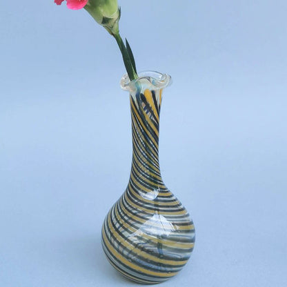 Spiral Bloom Murano Glass Style Vase