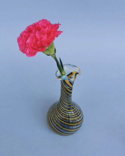 Spiral Bloom Murano Glass Style Vase