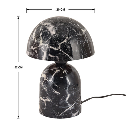 Antique Marble Finish Mushroom Glow Table Lamp Light | 8 x 13 inches