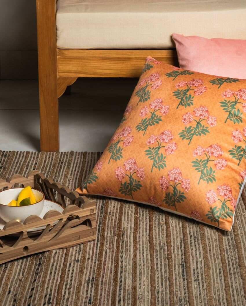 Madhvi Printed Velvet Cushion Covers | 16 x 16 inches