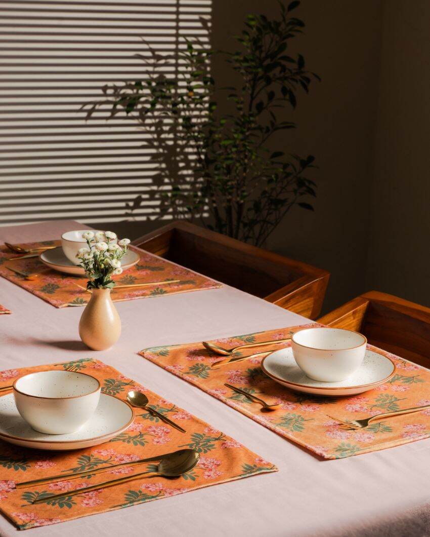 Madhvi Printed Velvet Placemats | 13 x 19 inches