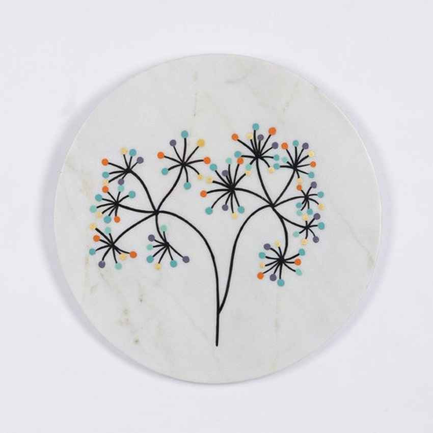 Sleek Tree of Life Marble Wall Art | 10 x 10 inches