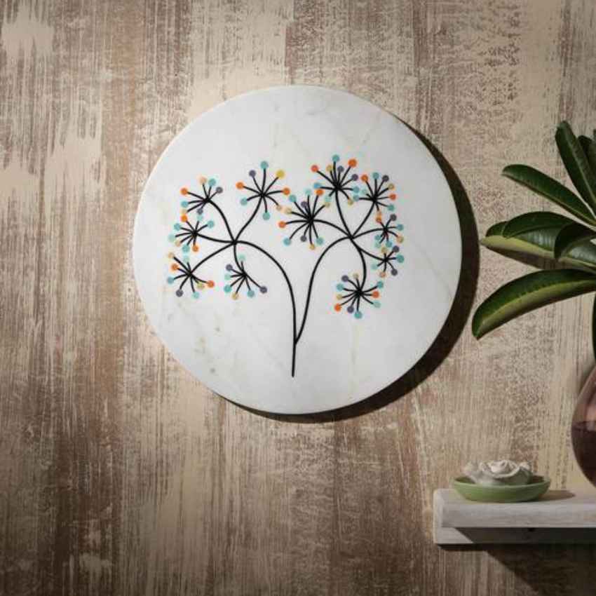 Sleek Tree of Life Marble Wall Art | 10 x 10 inches