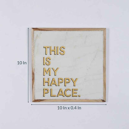 Polished This is My Happy Place Marble Wall Art | 10 x 10 inches