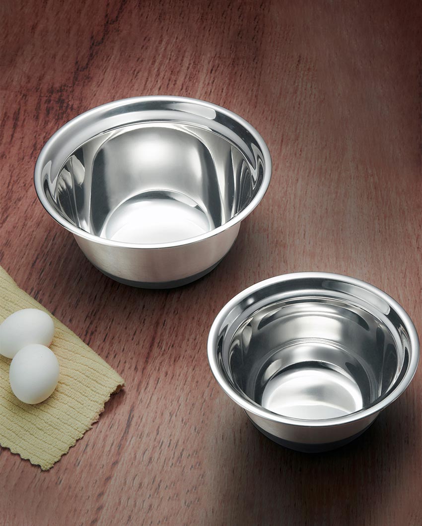Essential Stainless Steel Mixing Bowl | Set of 2 | 11 x 5 inches