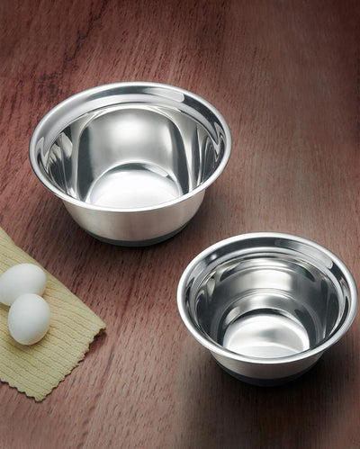 Essential Stainless Steel Mixing Bowl | Set of 2 | 11 x 5 inches