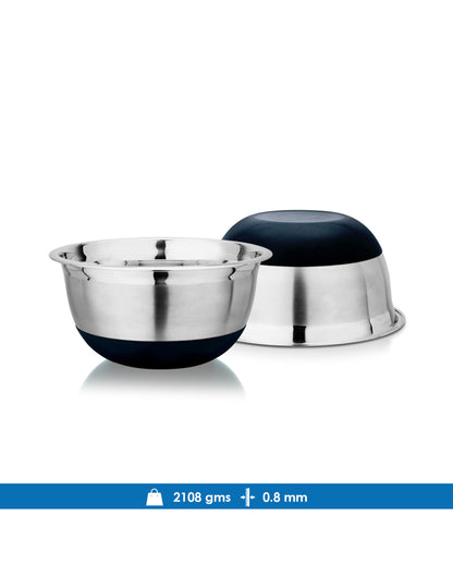 Essential Stainless Steel Mixing Bowl | Set of 2 | 11 x 5 inches
