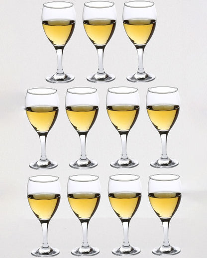Elegant Stemmed Wine Glasses Premium Clear Glass | 250ml | 3 x 7 inches