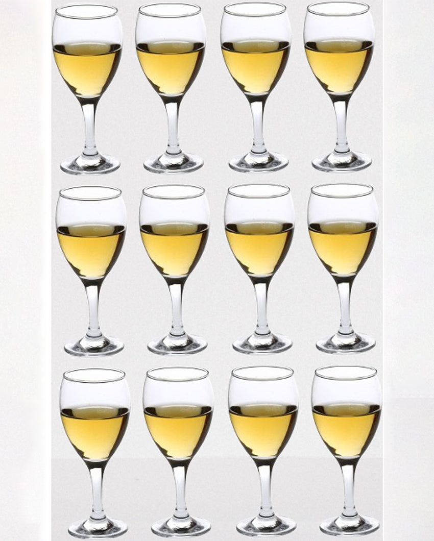 Elegant Stemmed Wine Glasses Premium Clear Glass | 250ml | 3 x 7 inches