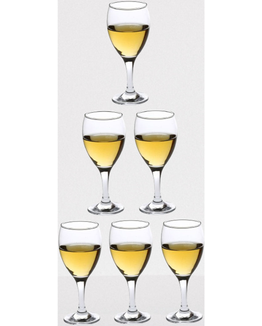 Elegant Stemmed Wine Glasses Premium Clear Glass | 250ml | 3 x 7 inches