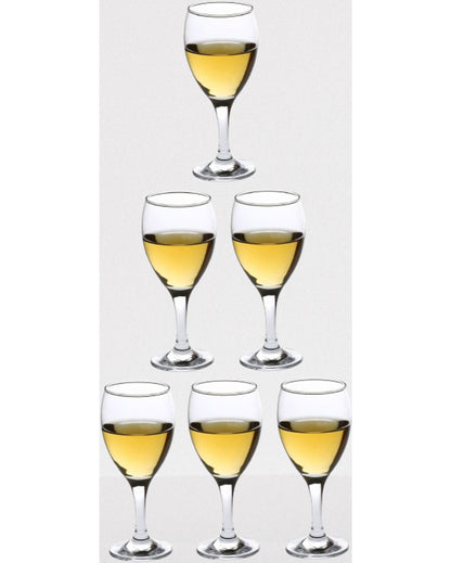 Elegant Stemmed Wine Glasses Premium Clear Glass | 250ml | 3 x 7 inches