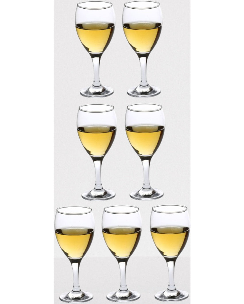 Elegant Stemmed Wine Glasses Premium Clear Glass | 250ml | 3 x 7 inches