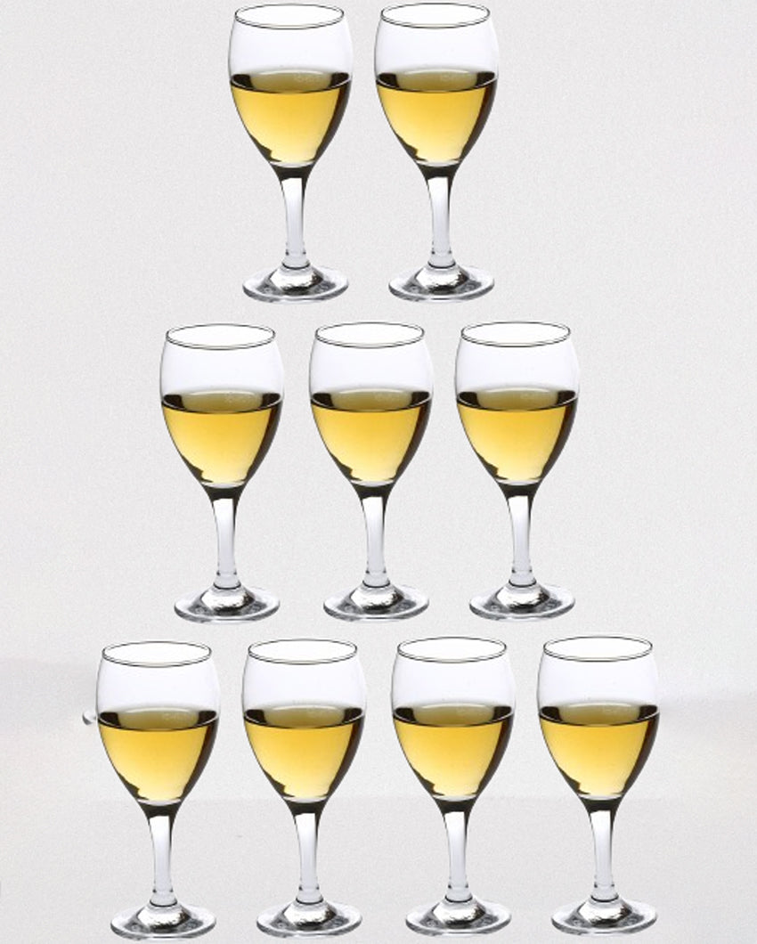 Elegant Stemmed Wine Glasses Premium Clear Glass | 250ml | 3 x 7 inches