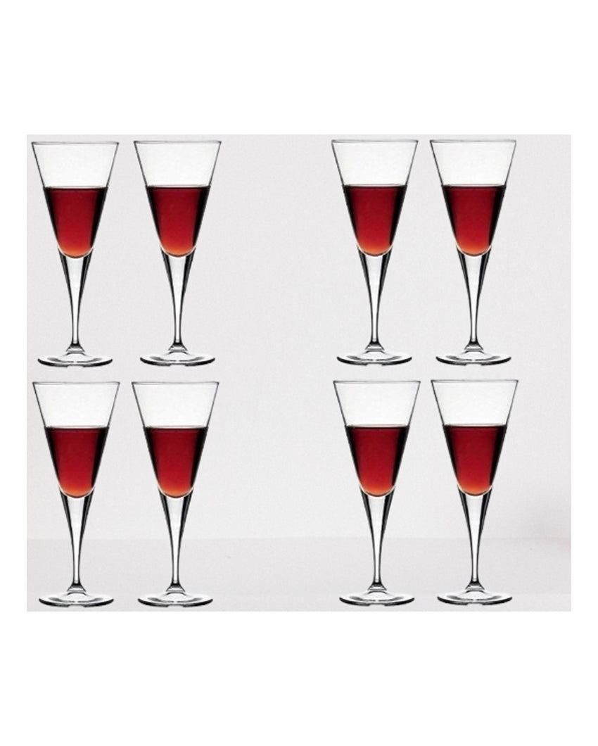 Elegant Long Stem Wine Goblets Classic Style | 150ml | 4 x 7 inches