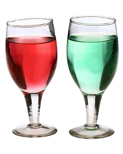 Graceful Home Clear Glass Beautiful Wine Glass  | 180ml |  Set of 12  |  2 x 5 inches