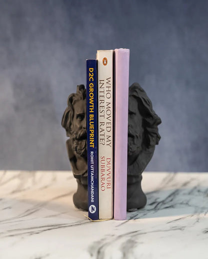 Classic Bold Look Mighty Zeus Concrete Bookend | 3 x 3 x 7 inches