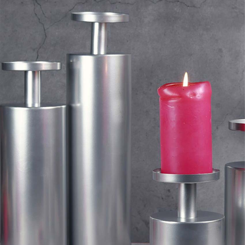 Elegant Magnolia Matte Candle Stand | Pack of 4