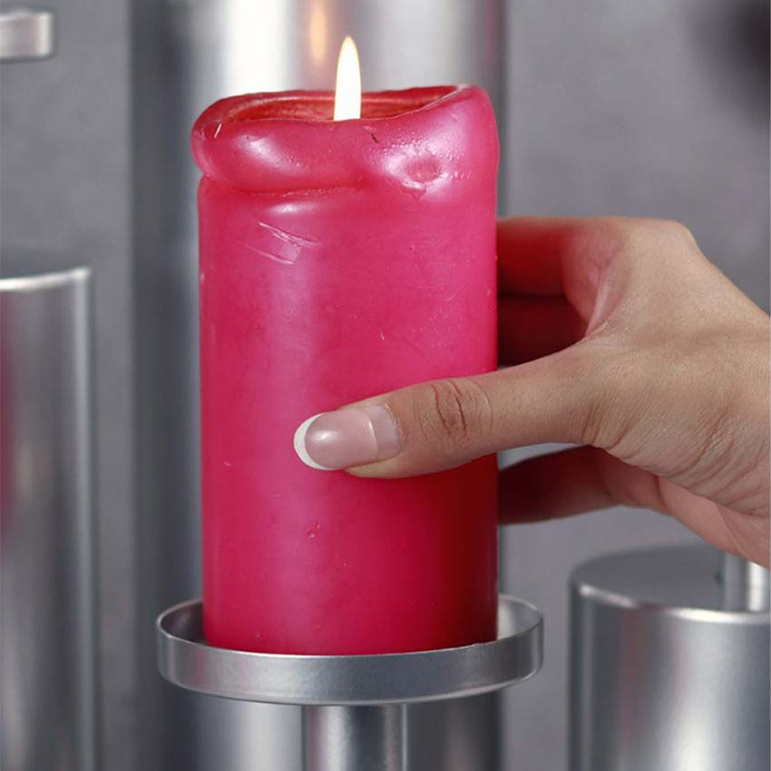 Elegant Magnolia Matte Candle Stand | Pack of 4