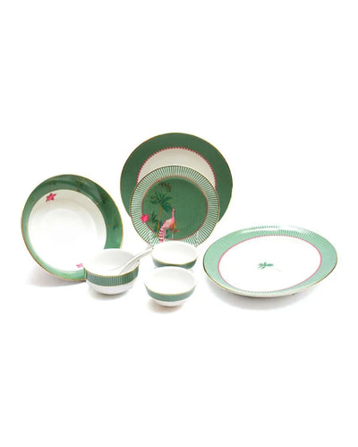 Dynamic Mayura Porcelain Dinner Set | Set of 21