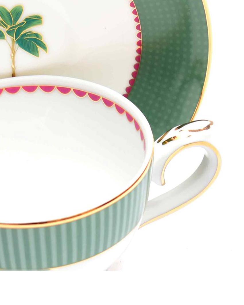 Mayura Porcelain Tea Cup & Saucer Set | Set of 12 | 60 ml