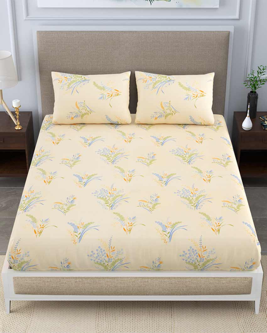 Nasturtium Floral Polycotton Flat Bedding Set | Double Size