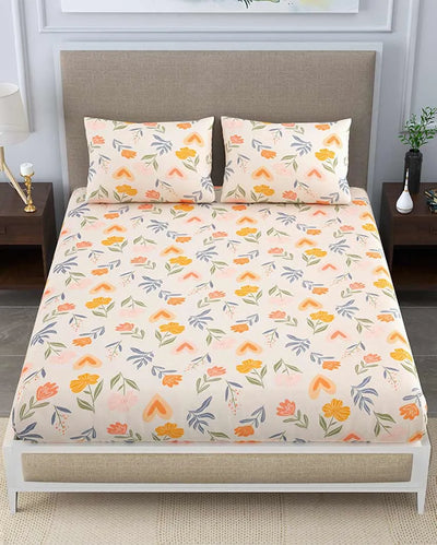 Fritillaria Floral Polycotton Flat Bedding Set | Double Size