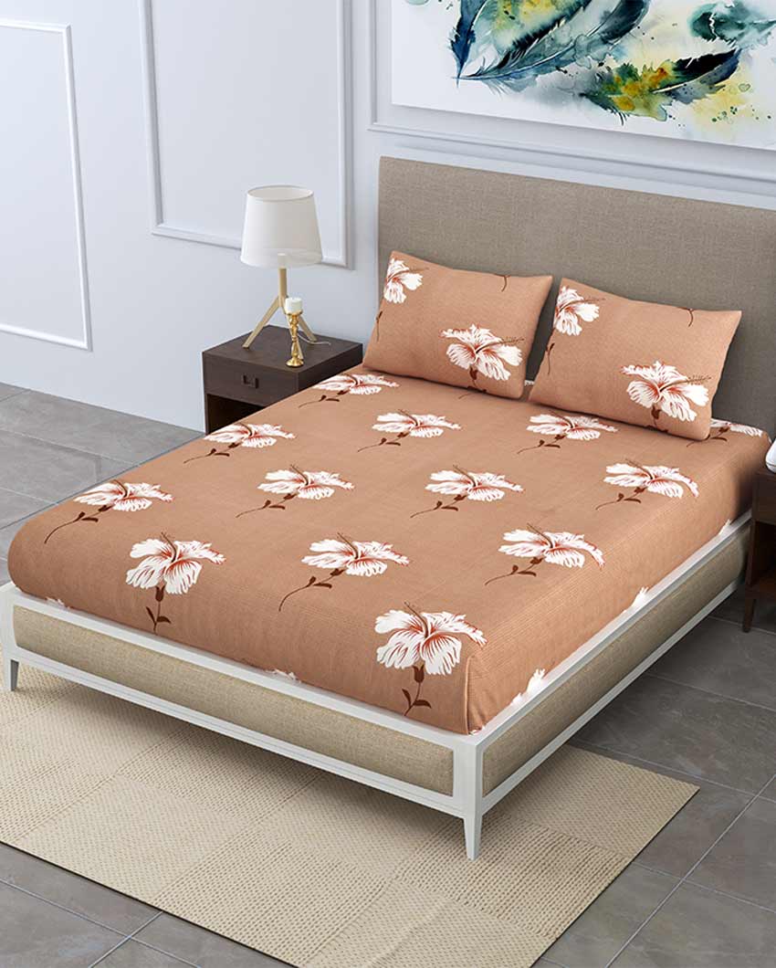Scabiosa Floral Polycotton Flat Bedding Set | Double Size