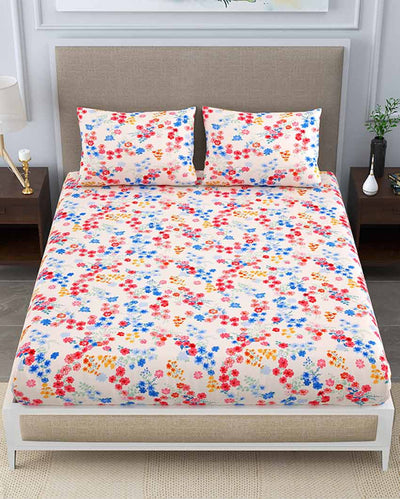 Sedum Floral Polycotton Flat Bedding Set | Double Size