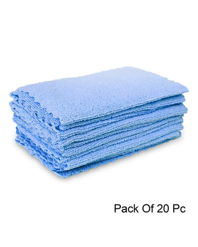 Multipurpose Microfiber Cleaning and Drying Kitchen Wipes | Set Of 20 | 6 x 6 inches