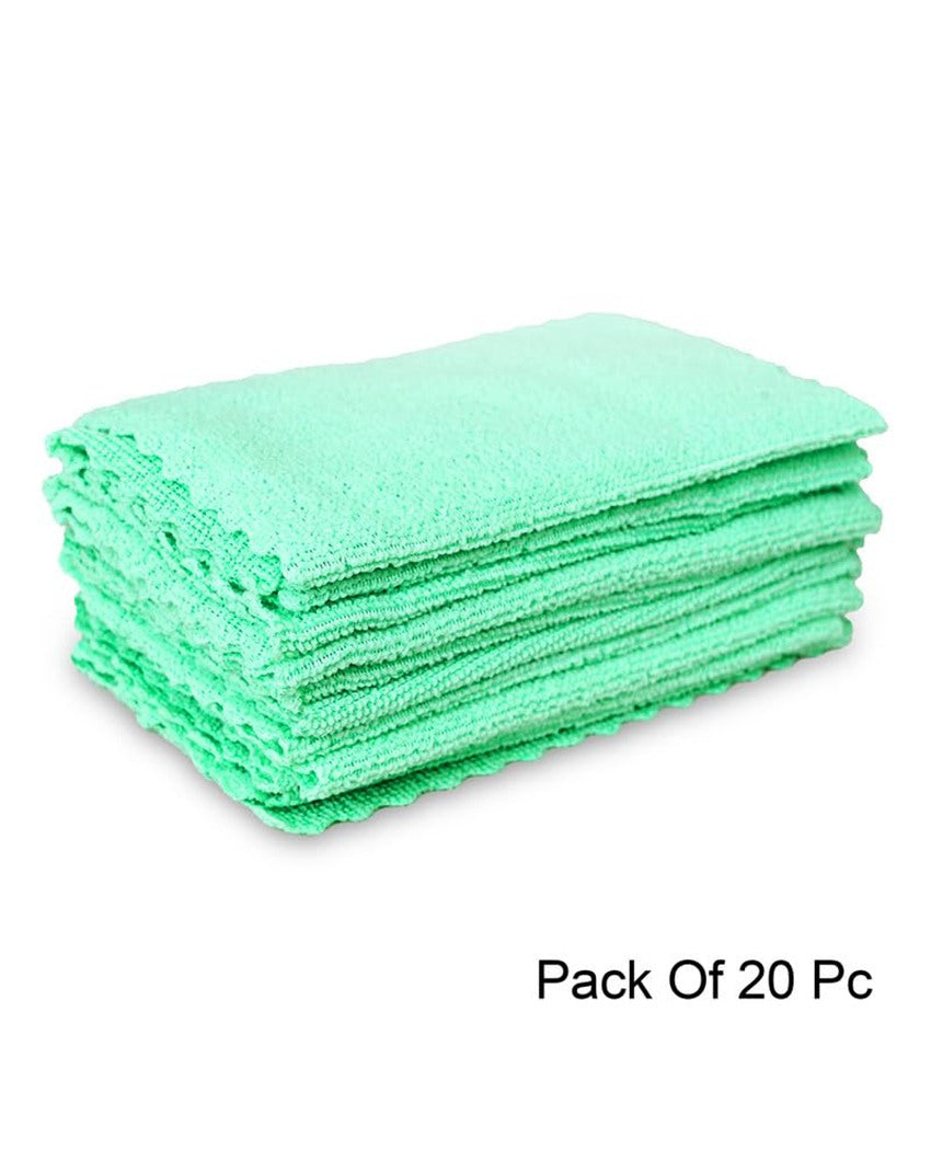 Multipurpose Microfiber Cleaning and Drying Kitchen Wipes | Set Of 20 | 6 x 6 inches