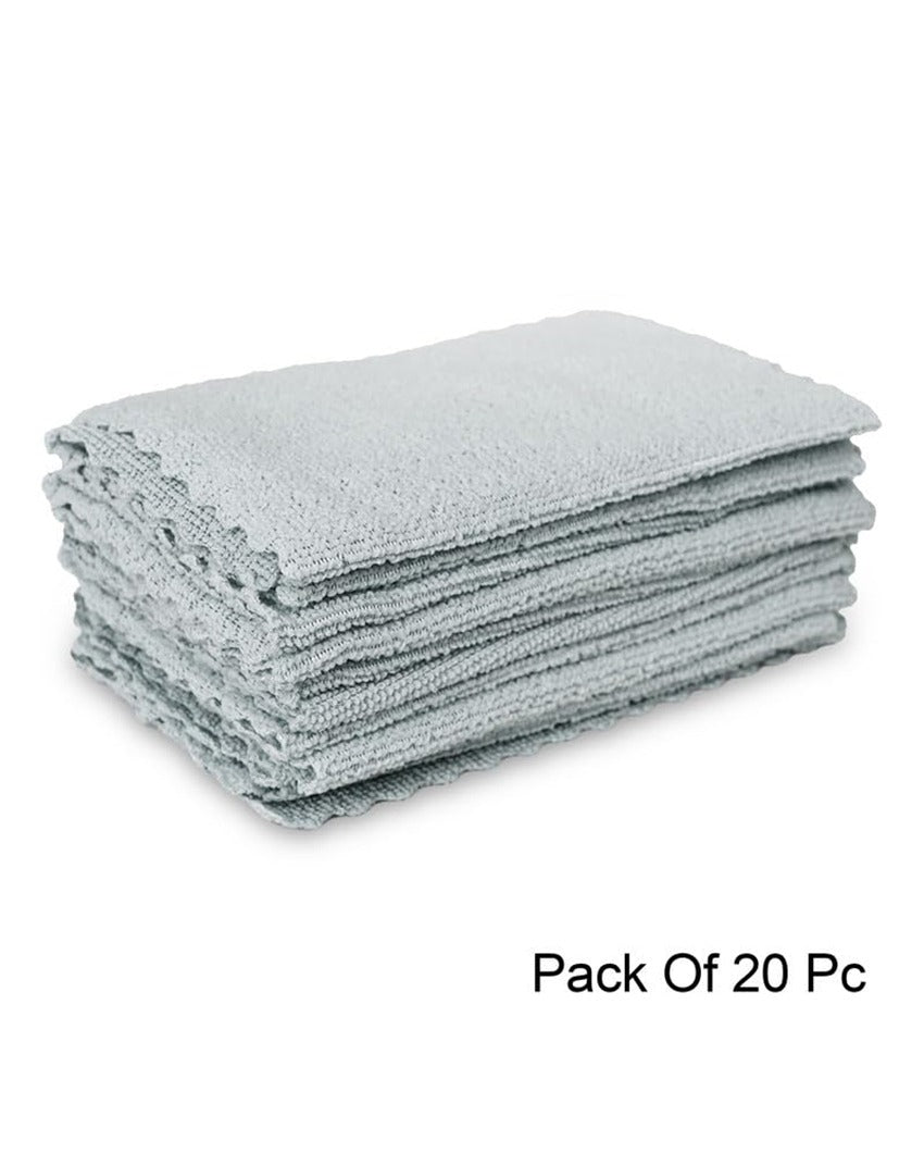 Multipurpose Microfiber Cleaning and Drying Kitchen Wipes | Set Of 20 | 6 x 6 inches